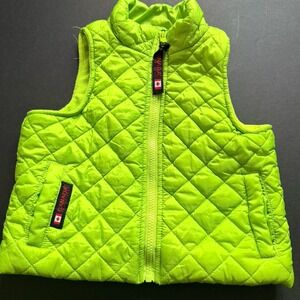 Canada Weather Gear Baby Lime Green Puffer Winter Snow Vest 24 Month